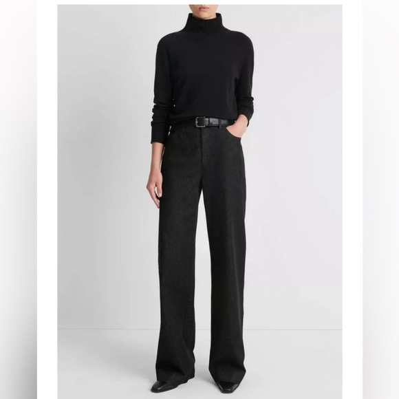 Vince Black double waist black denim jean/slacks